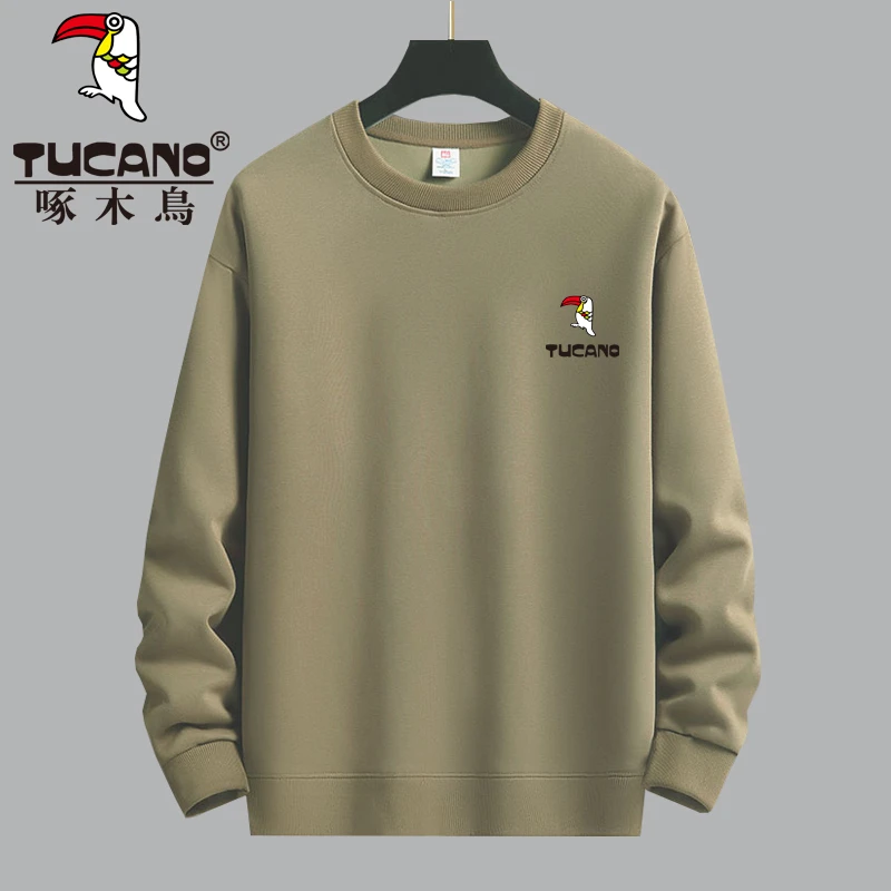 啄木鸟大码男士长袖卫衣圆领春秋季情侣休闲套头宽松潮流2025新款