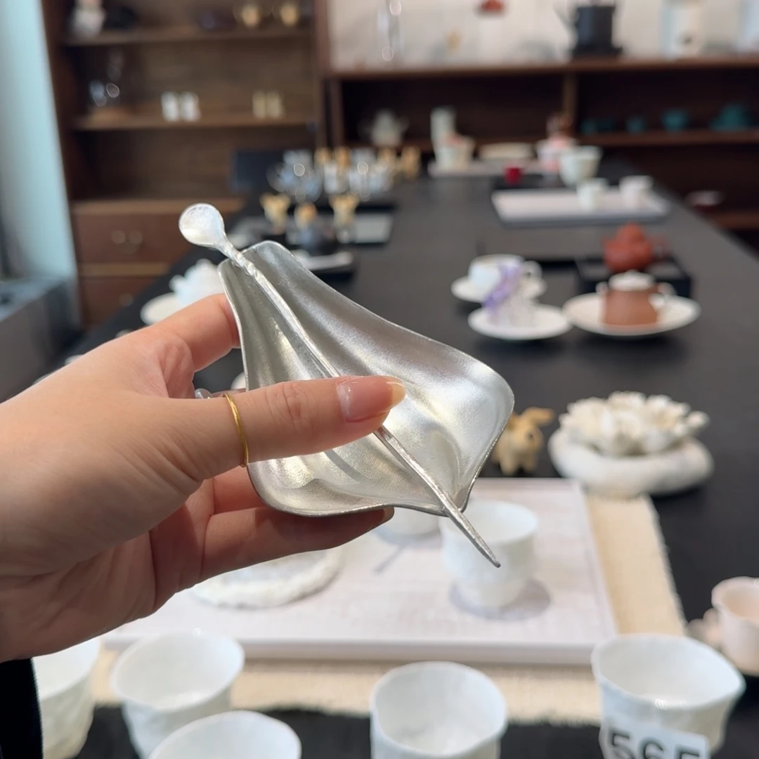 瓜棱茶则茶拨2件套