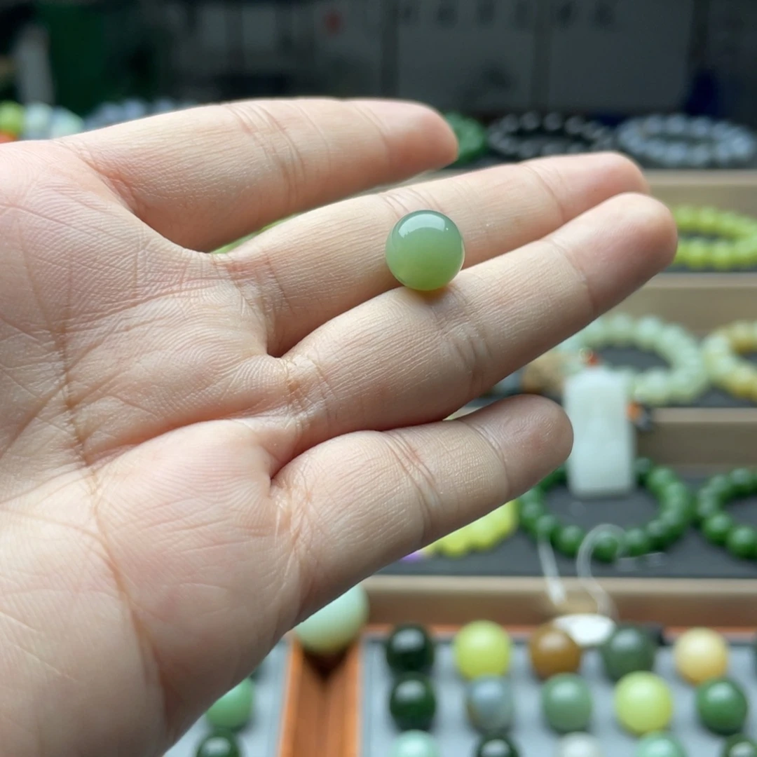 和田玉未镶嵌手链10碧玉粉青