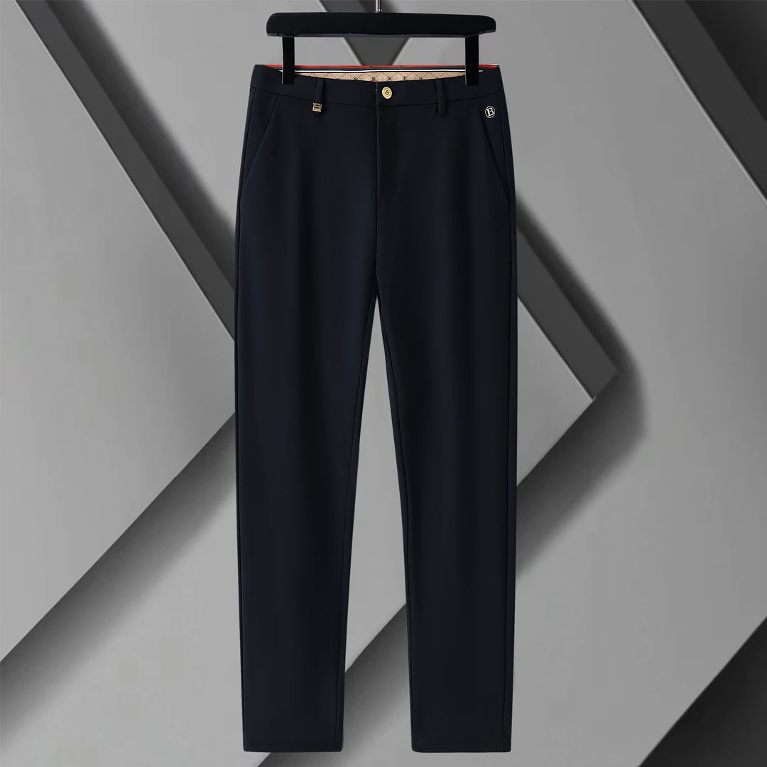 金泽秋冬男士高弹力免烫商务休闲裤中腰小直筒长裤001-200