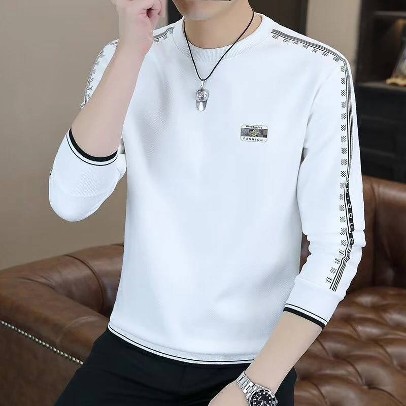 高档春秋新款潮牌卫衣男士长袖打底衫时尚百搭潮流帅气男休闲上衣