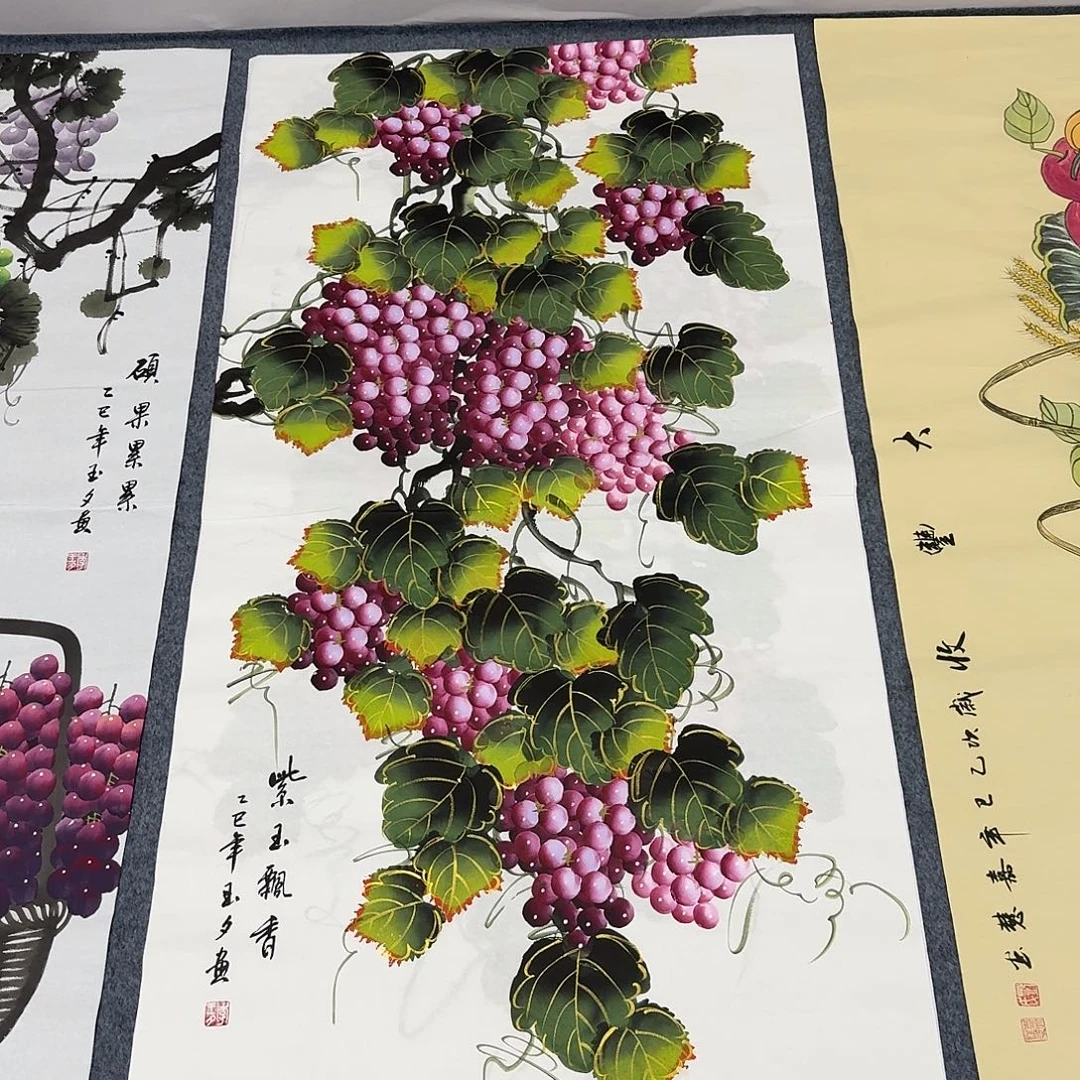 国画四尺尺寸70X140纯手绘作品