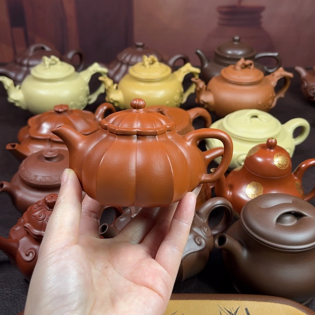 茶壶紫砂原矿朱泥120毫升