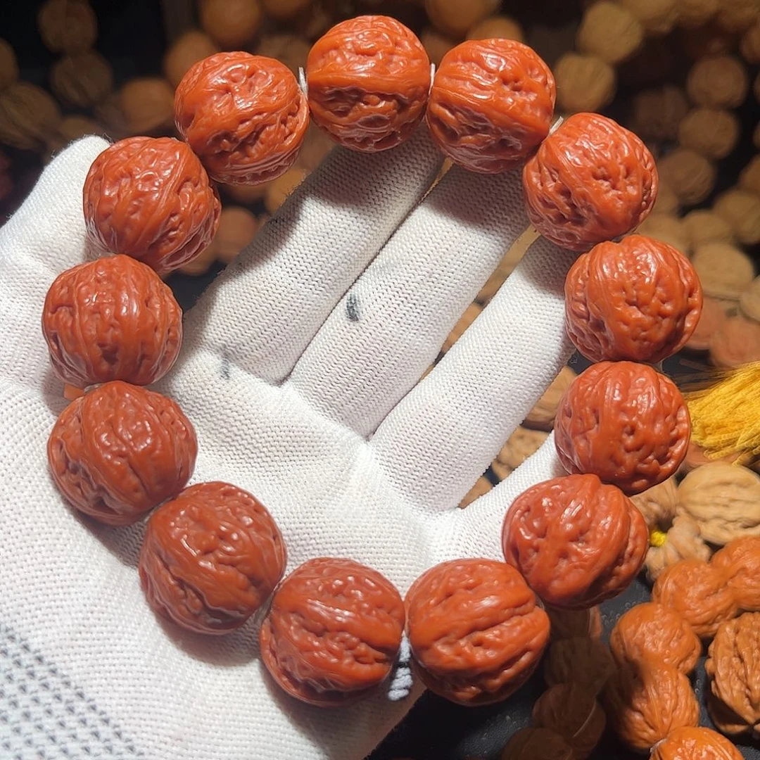 手串文玩核桃肉筋八棱24