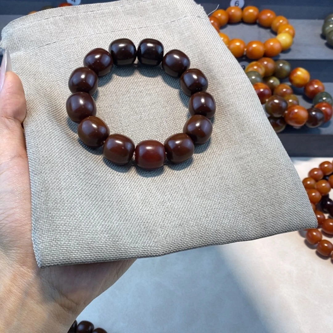 旺***呀菩提根/象牙果手串全品无暇卡17