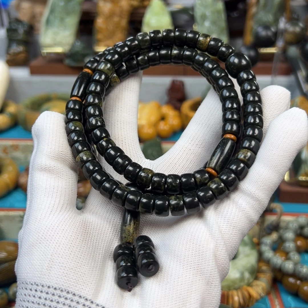 农***夫岫岩河磨玉（透闪石质玉）未镶嵌手串