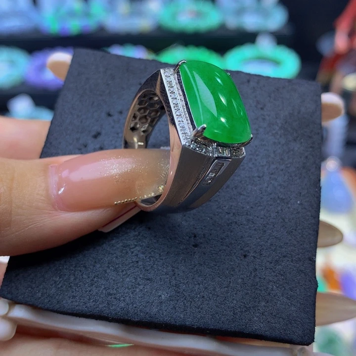 18K金镶嵌手链翡翠翡翠