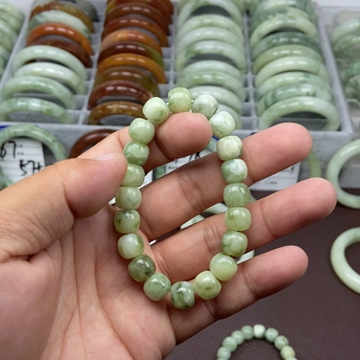 蛇纹石玉手链未镶嵌