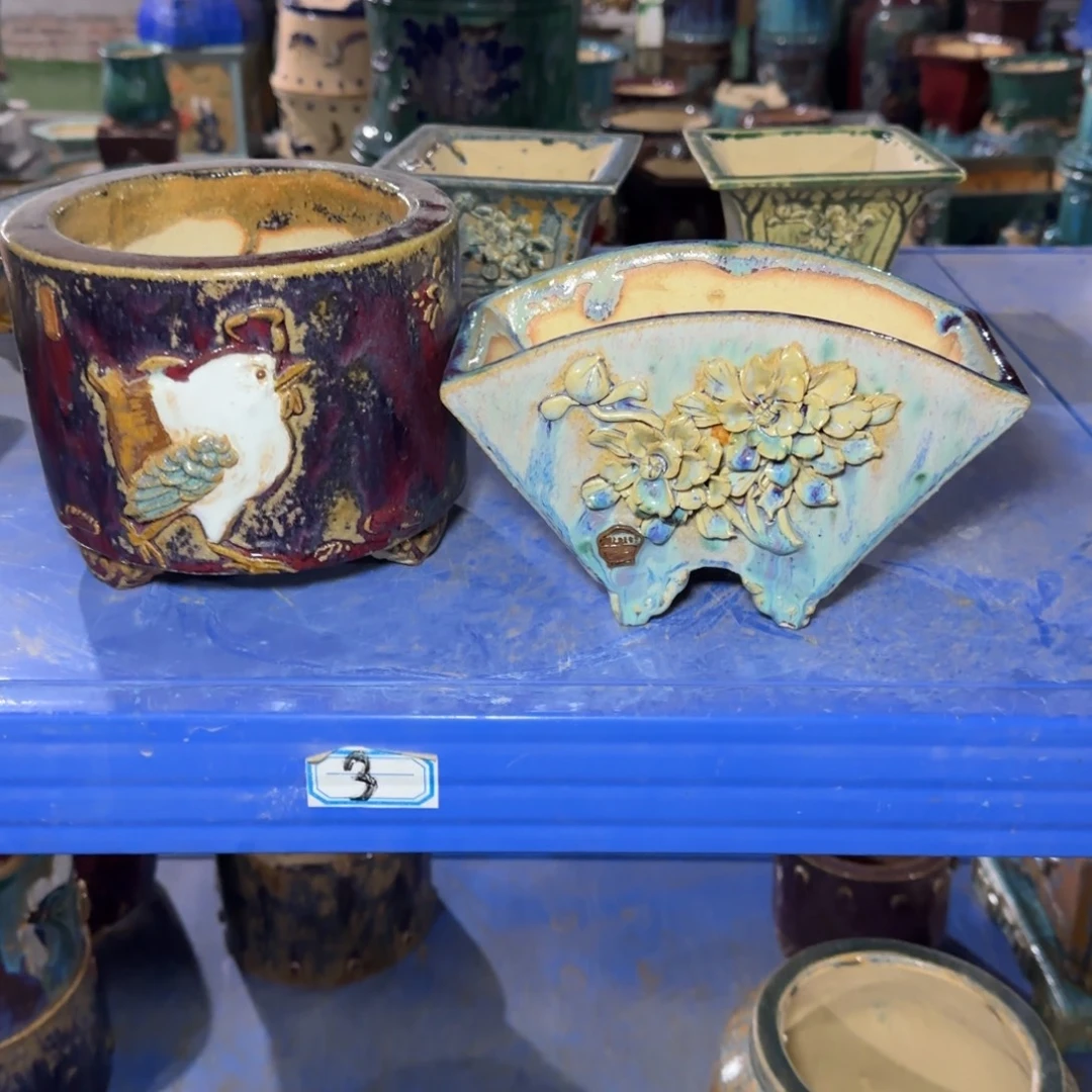 风***～石湾花盆放漏价格