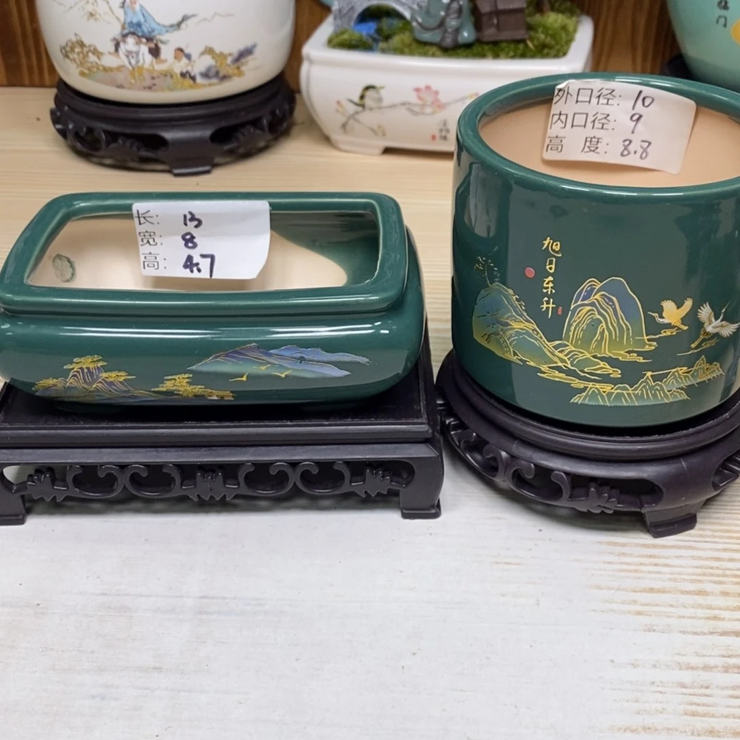 紫砂陶瓷花盆浮力