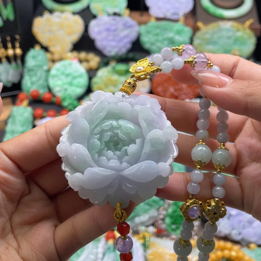 翡翠未镶嵌颈饰代编织