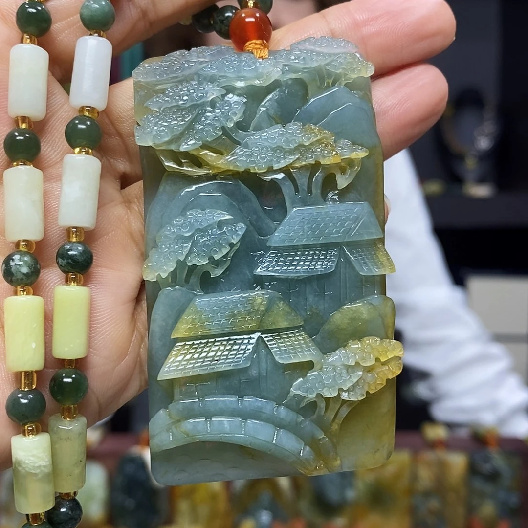 未镶嵌岫玉挂件吊坠