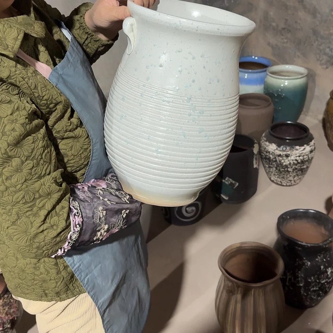 紫砂花盆口21高33