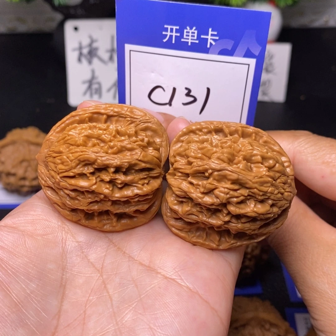 桃核把件41全品虎头c131