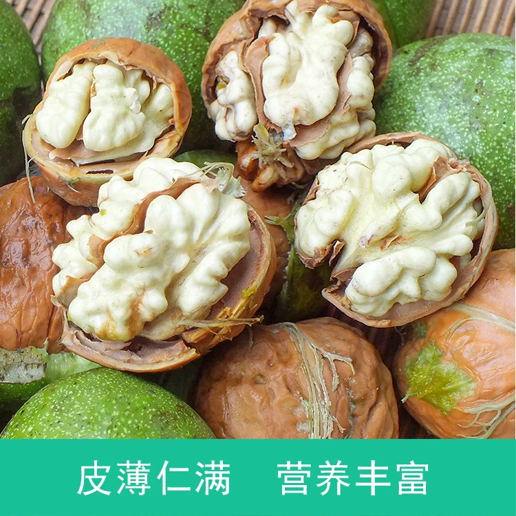 秦岭老树核桃湿核桃鲜核桃香味足（老树核桃皮有点厚）