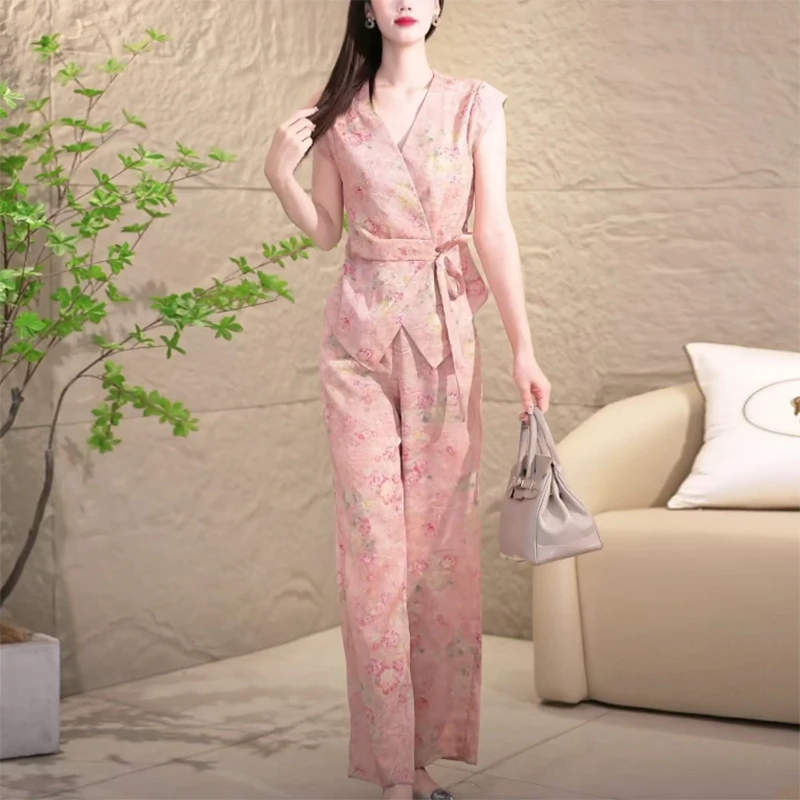 优雅气质减龄洋气显瘦修身收腰大气轻熟休闲女人味妈妈装时尚套装