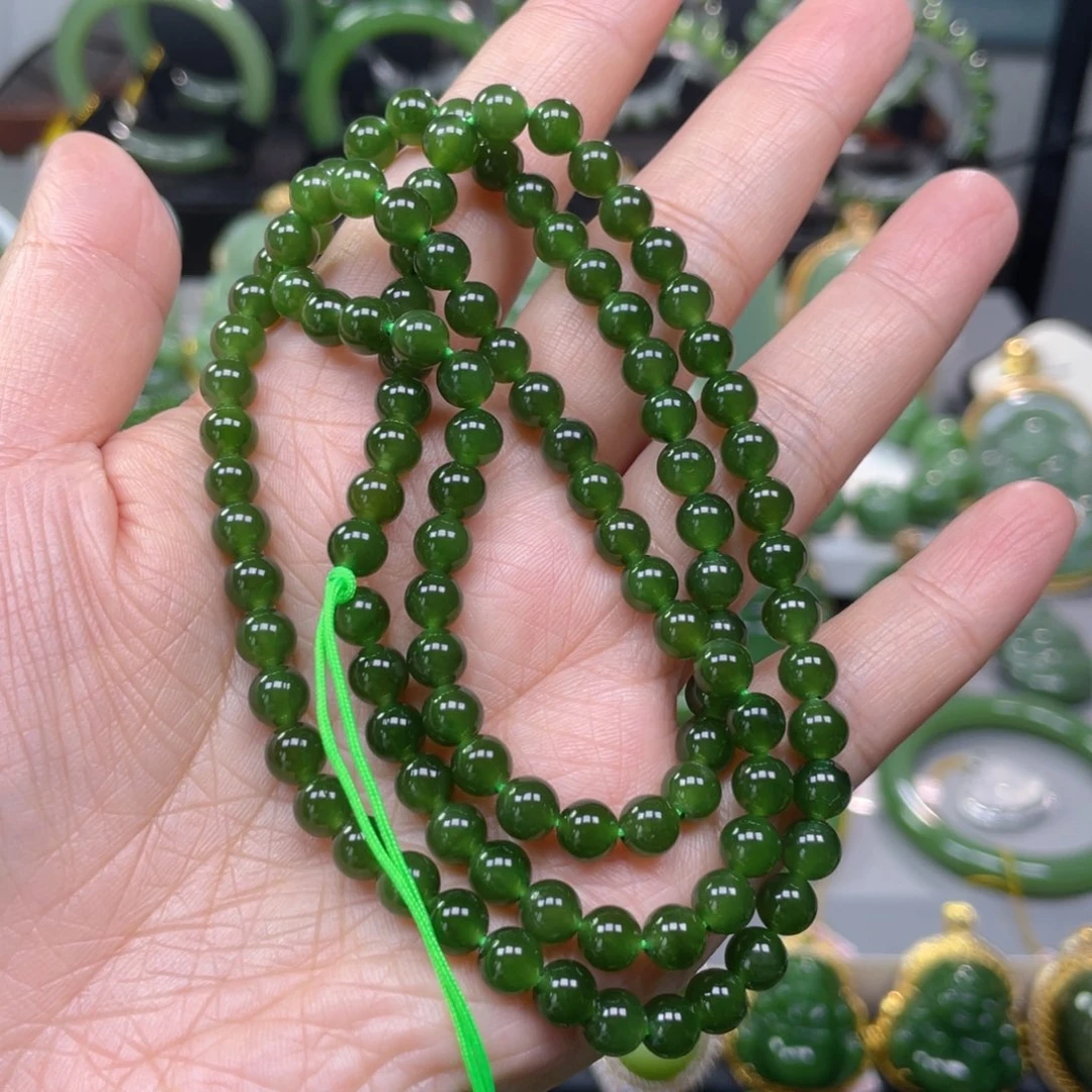 和田玉（碧玉）未镶嵌毛衣链