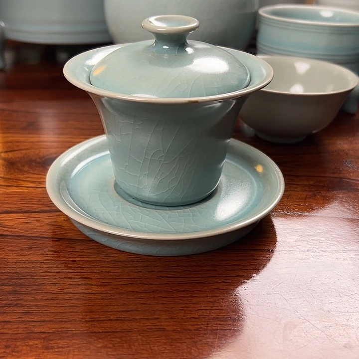 三才盖碗微瑕大师手作