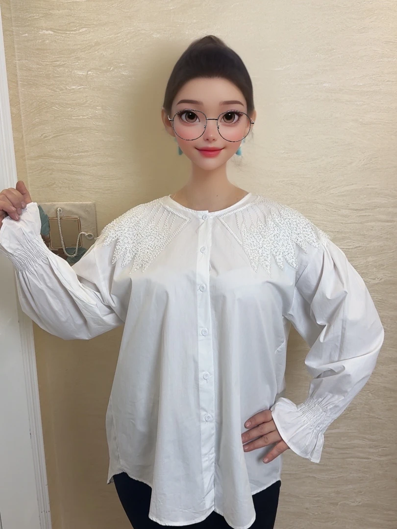 新款亮片大码衬衣