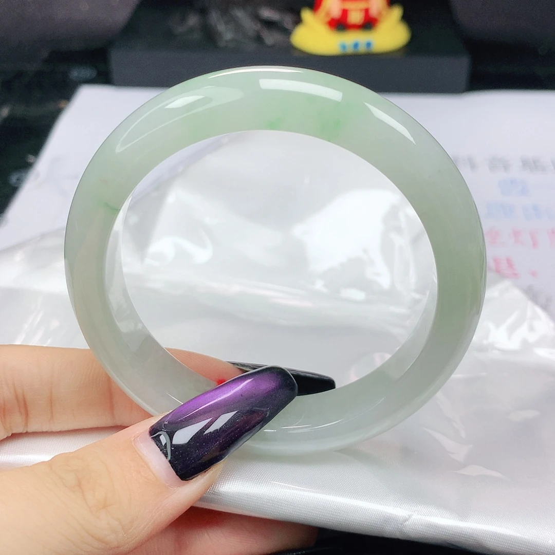 未镶嵌手镯翡翠翡翠54.4冰晴水正圈