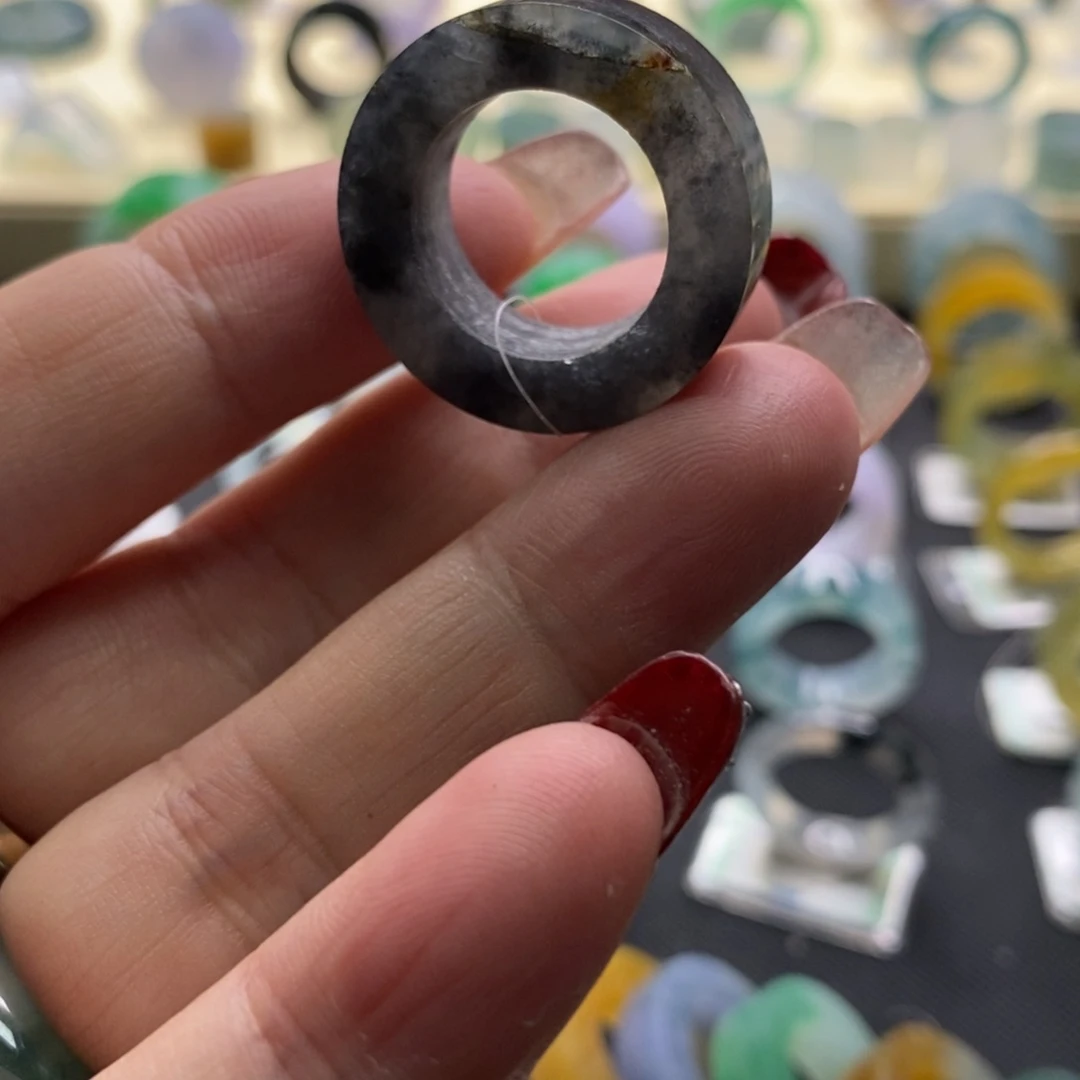 定制翡翠未镶嵌翡翠戒指11-12