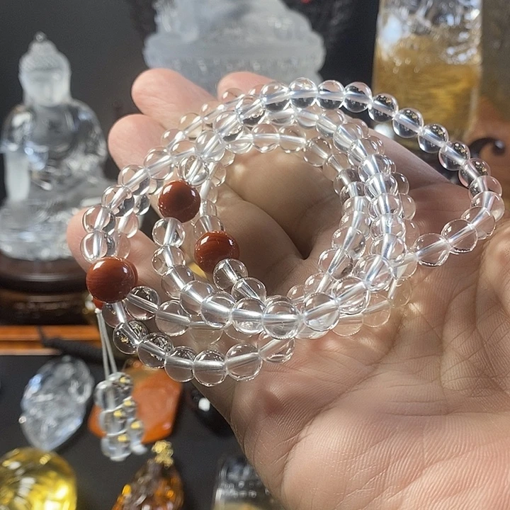 颈饰未镶嵌水晶白水晶108