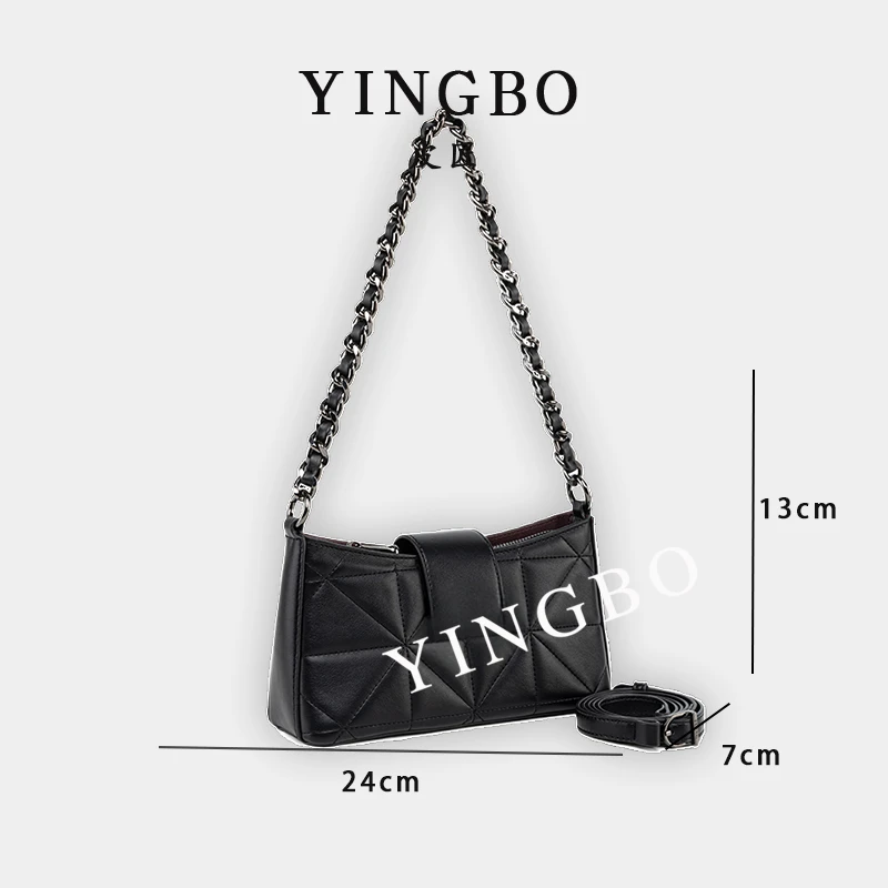 【英柏甄选】QYX-81576-1-黑色  然与纯小众设计感时尚单肩百搭女包