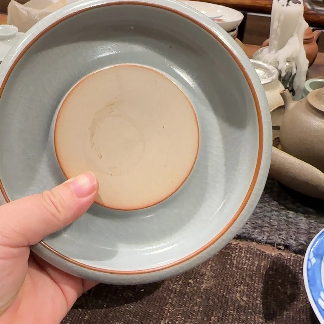 全品汝窑青瓷壶承一个