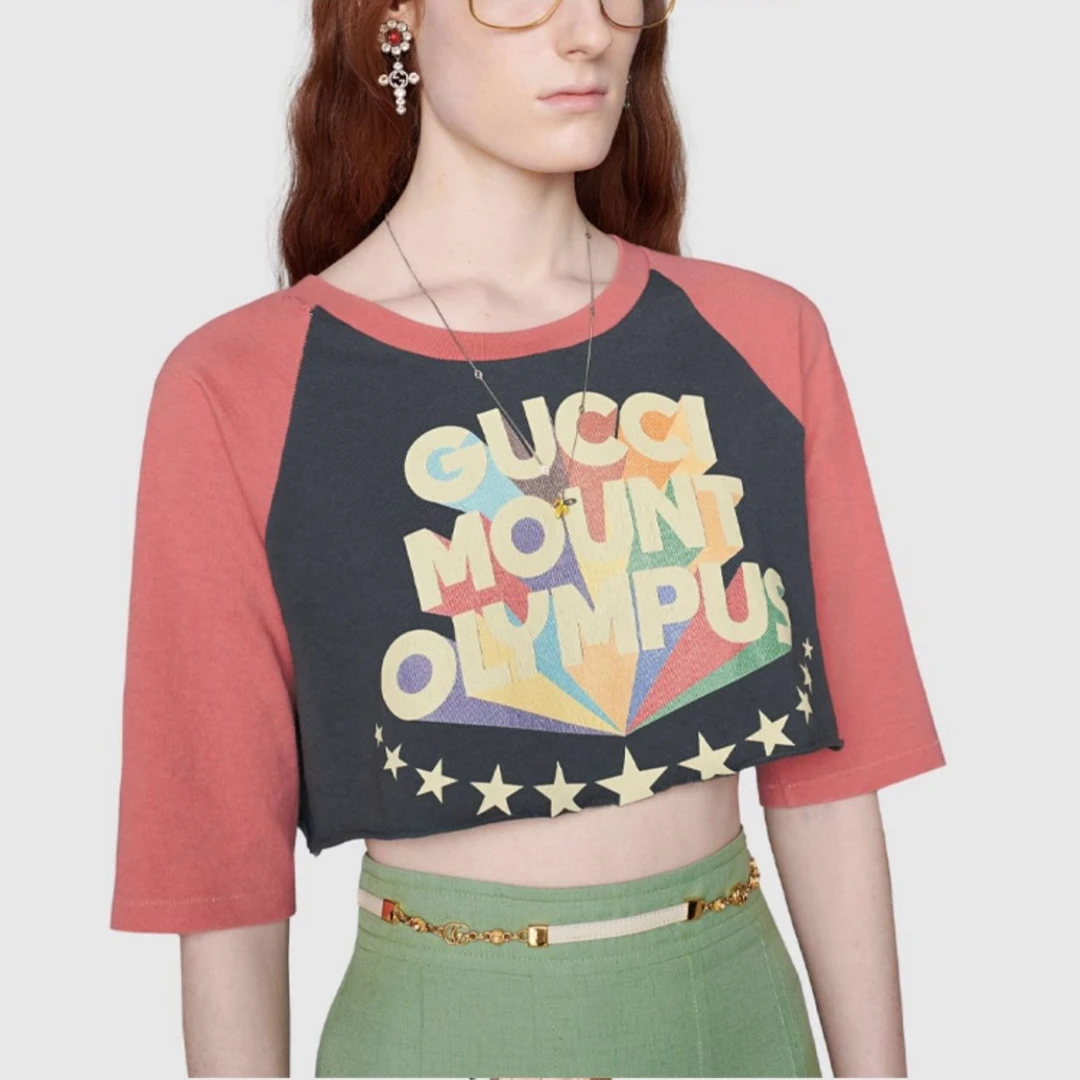 全新未使用 GUCCI/古驰 55687/字母宽松短袖/XS/全新带吊