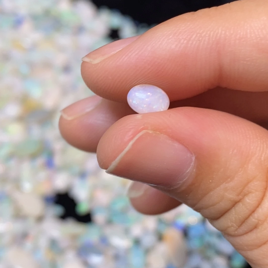 欧泊珠宝奇石银S925镶嵌两****）戒指