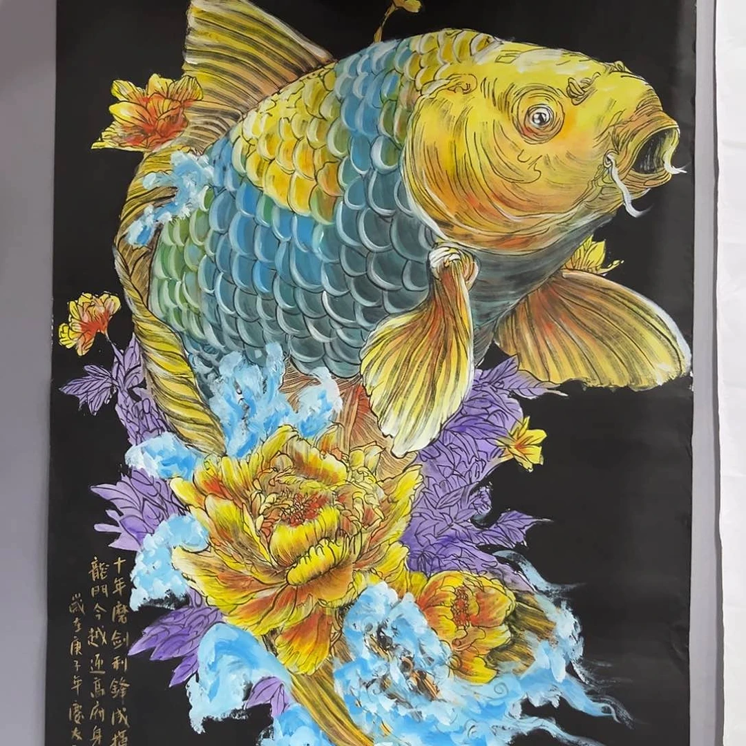 国画国画老师手绘作品