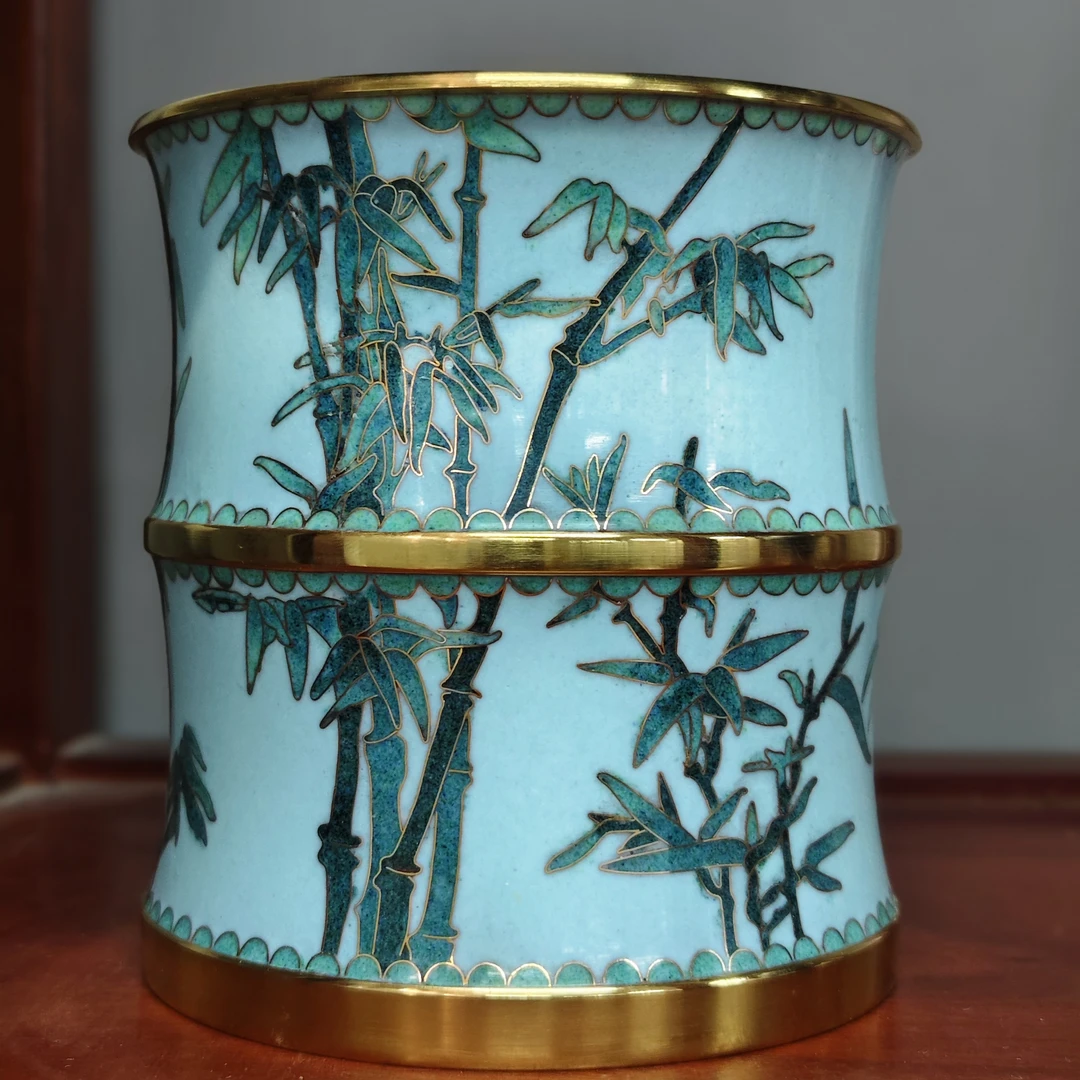 景泰蓝笔筒书房雅器