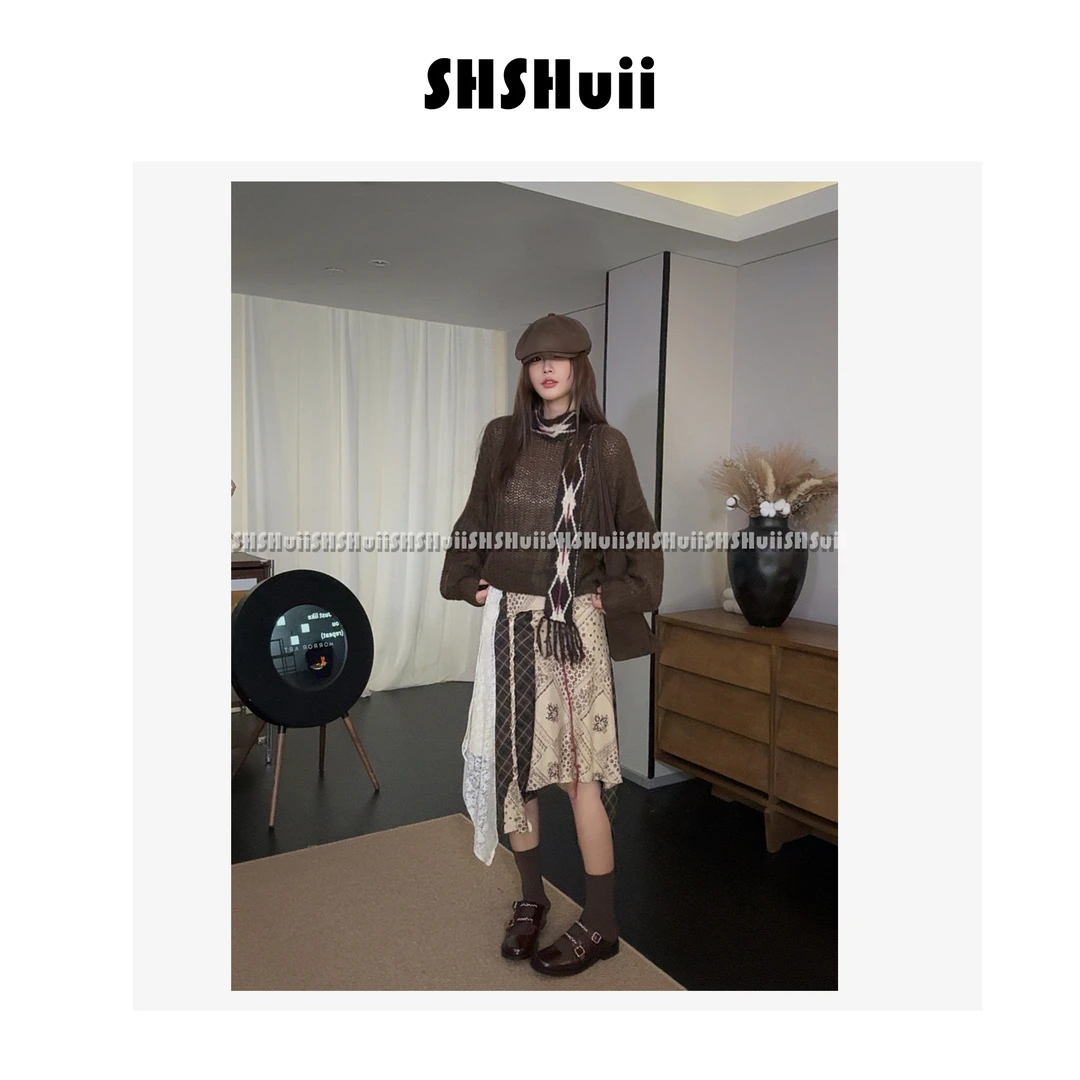 IN.SHuii【画册临摹】小众设计拼接镂空不规则设计半身裙