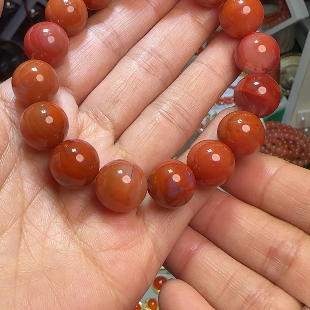 南红玛瑙未镶嵌手链
