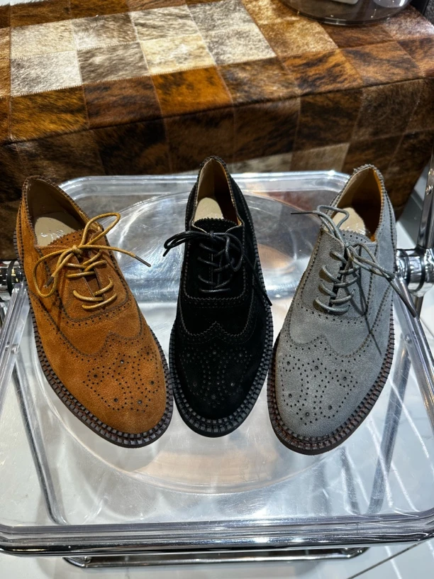 088-2秋季新款复古手工松糕厚底短靴帅气马丁靴