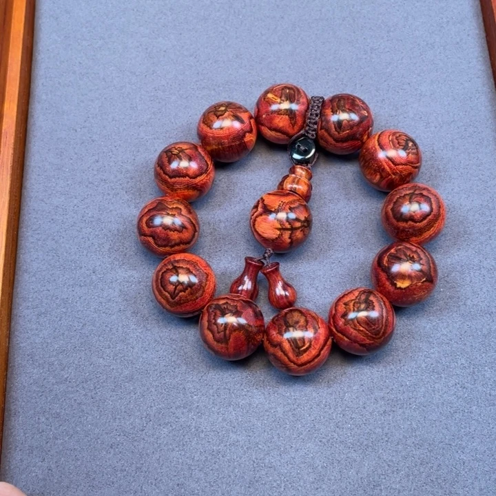 黄花梨/降香黄檀手串/手链十***生海南黄花梨花开富贵20