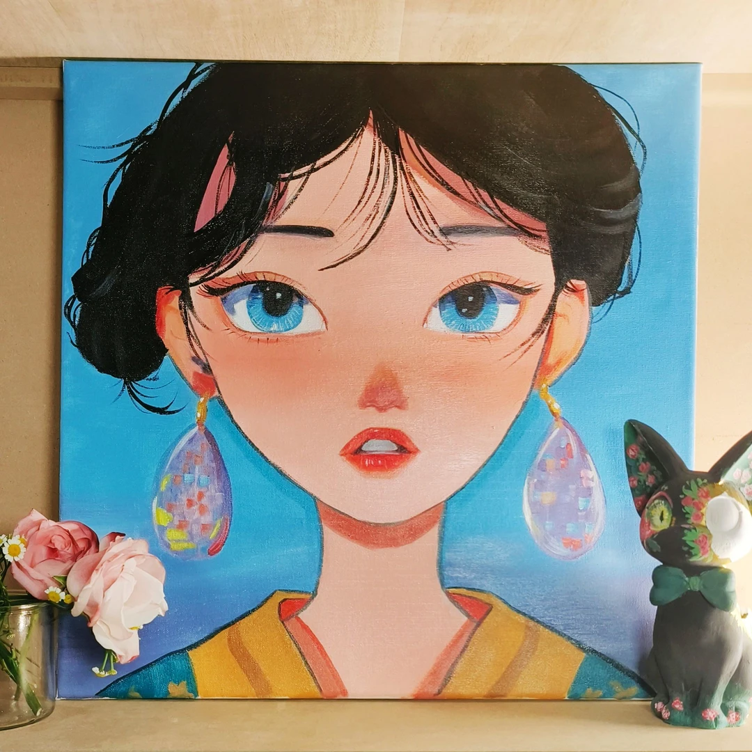 手绘订制电子图设计，商标插画设计，电子文件