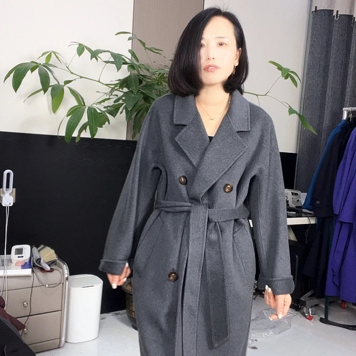 双面呢大衣801M码长款