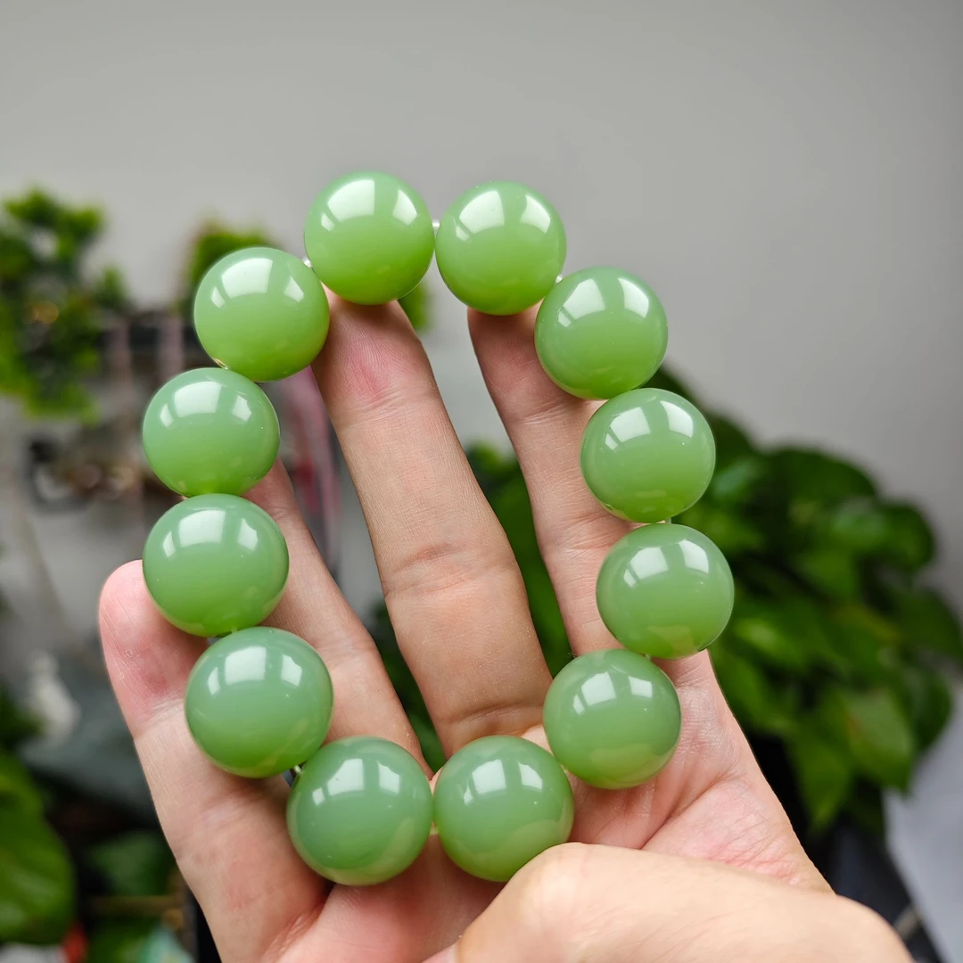 时尚经典BSPFF---湖水绿圆珠手串轻奢男款珠串---ZH00020