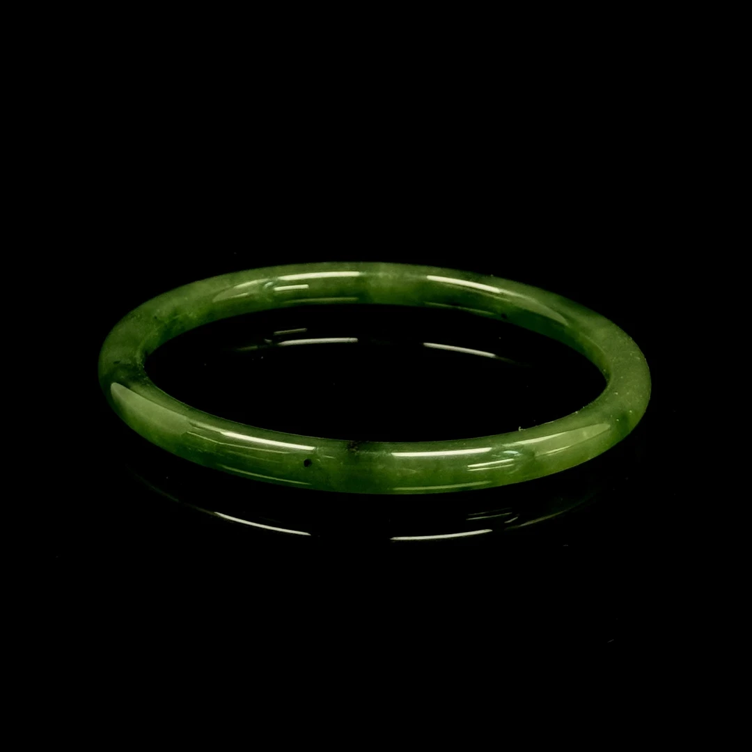 珍藏级 和田玉 俄料 碧玉 叮当手镯  Y386