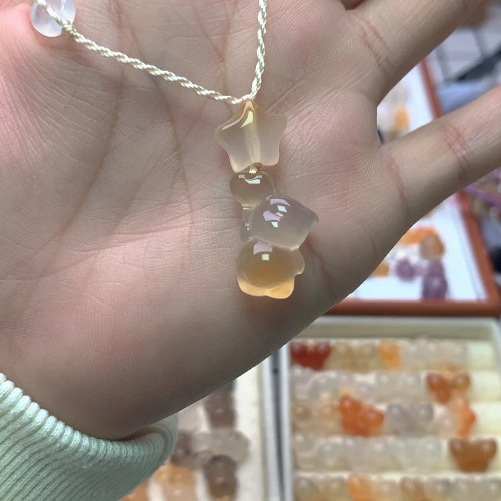 玛瑙/玉髓未镶嵌吊坠