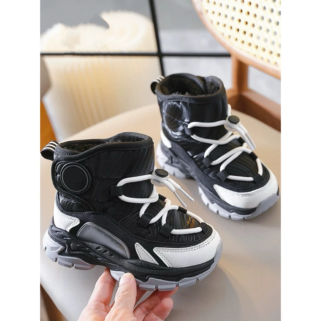 【小胖子专属】36078 儿童雪地靴防滑冬季加绒男女童棉靴新款大棉