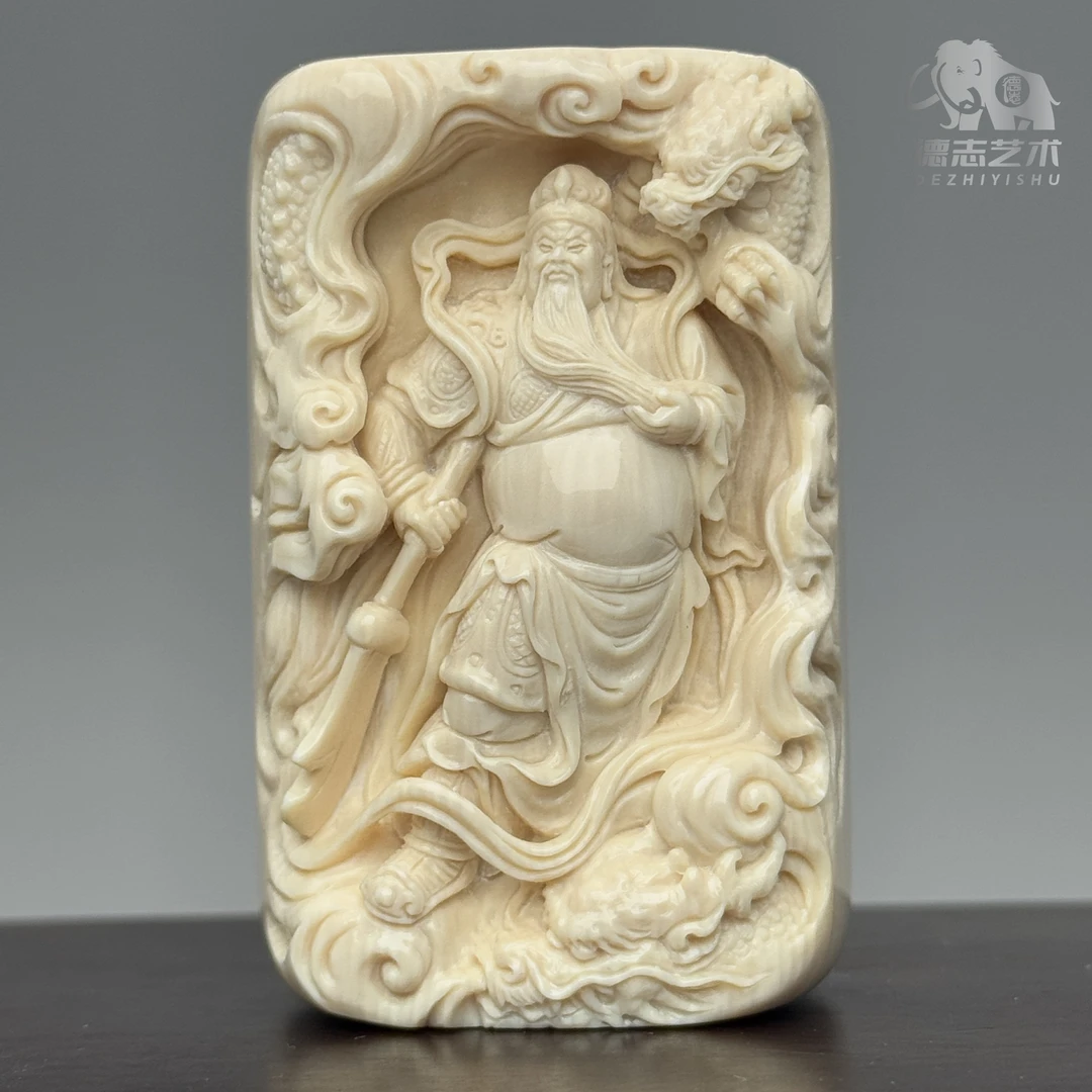 DEZHI/德志【龙马关公】威武霸气金皮带7*6mm108长串和蓝皮单珠三通