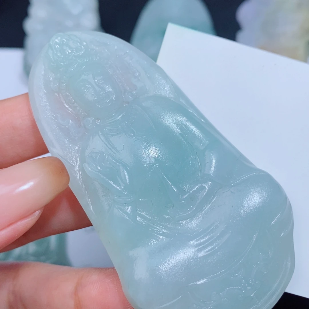 定制翡翠未镶嵌毛货翡翠挂件