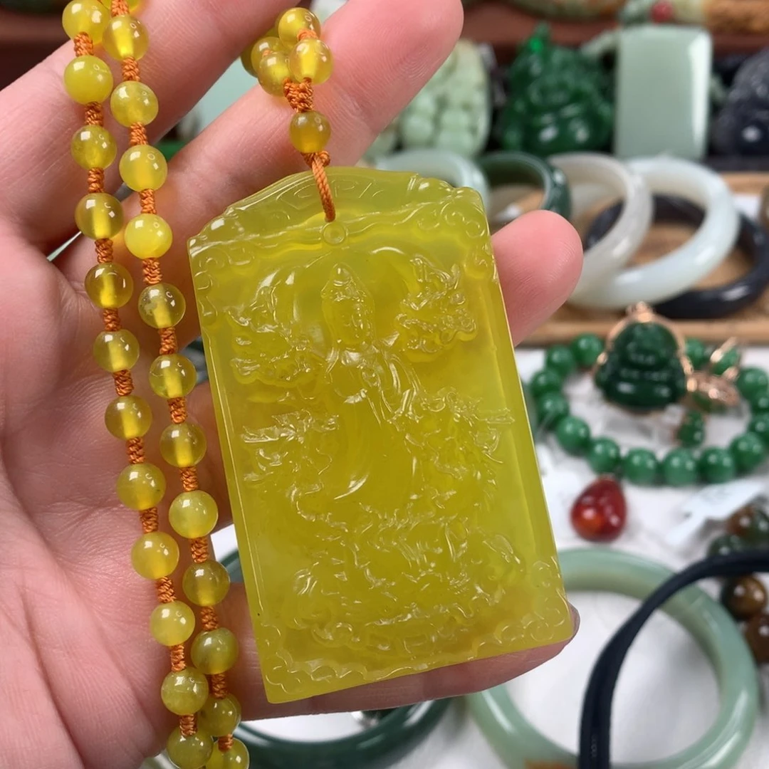 岫玉颈饰未镶嵌吊坠