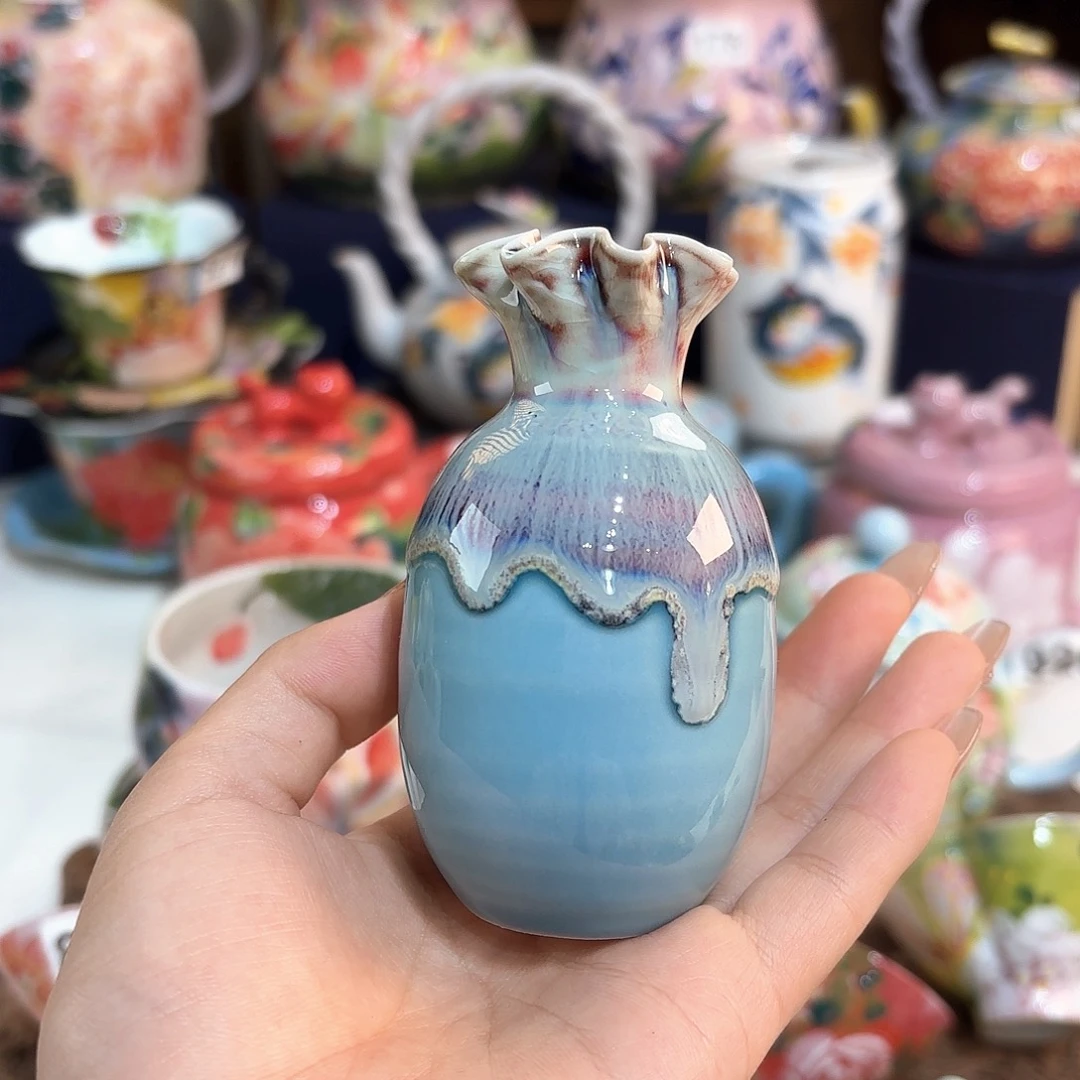 景德镇手绘高温釉下彩陶瓷茶具