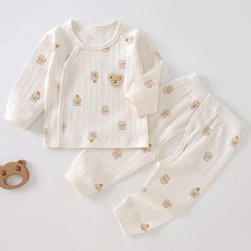 新生儿婴衣服儿分体套装春秋冬季纯棉a类小月龄宝宝衣服秋衣秋裤