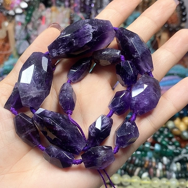 未镶嵌玛瑙/玉髓珠宝半成品天然紫水一条