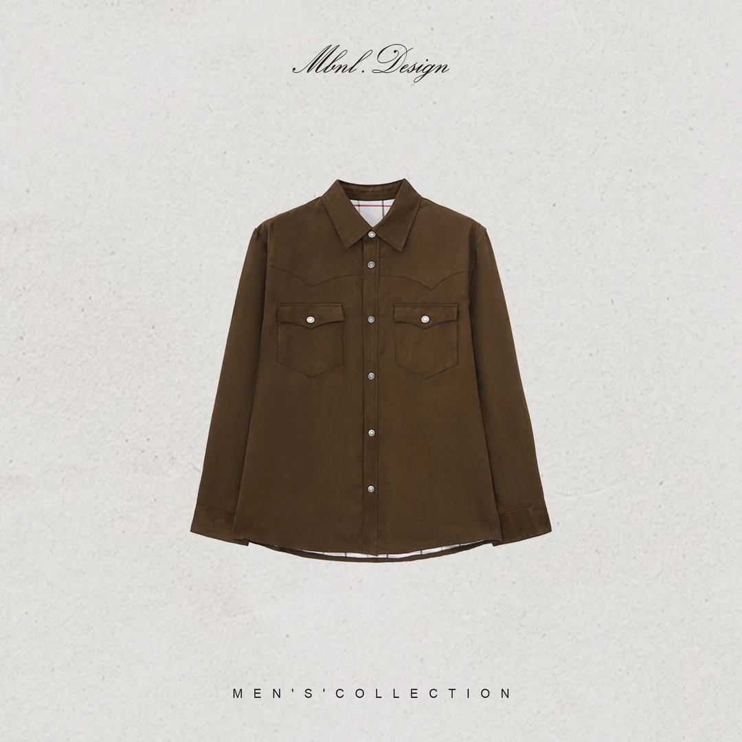 MBNL-F「LP. W.Suede」秦磊男装立体开发双口袋衬衫LL-WWT0071