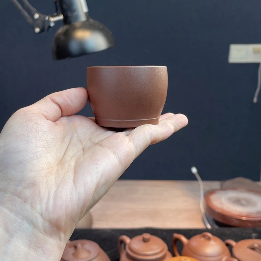 茶壶紫砂原矿主人杯紫泥50cc